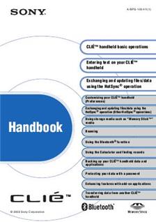 Sony Clie manual. Smartphone Instructions.